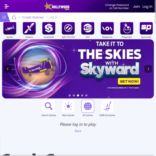 Hollywoodbets Crash Games JetX Skyward