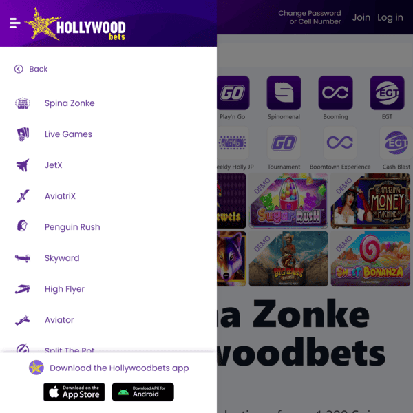 Hollywoodbets Spina Zonke Games List